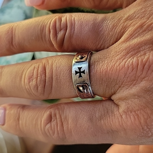 Rustic Western Cross Ring - Picture 6 of 10
